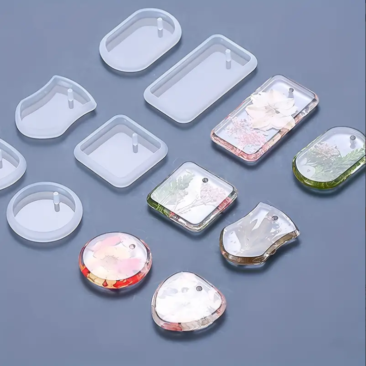 Silicone Epoxy Mold Set – Heart, Oval & Pendant Shapes Resin Craft Mold Oasis Select