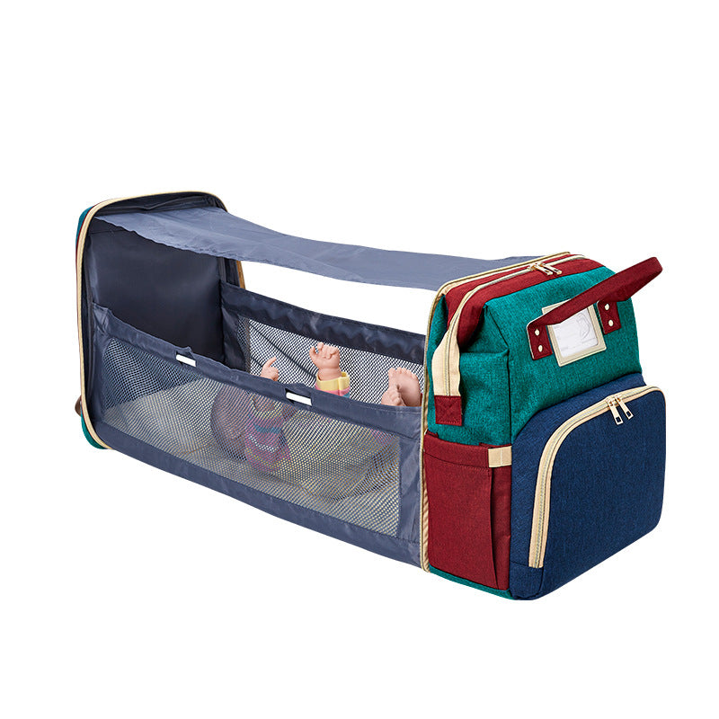 Waterproof USB Diaper Bag Backpack & Foldable Baby Crib Diaper Bag Backpack Oasis Select