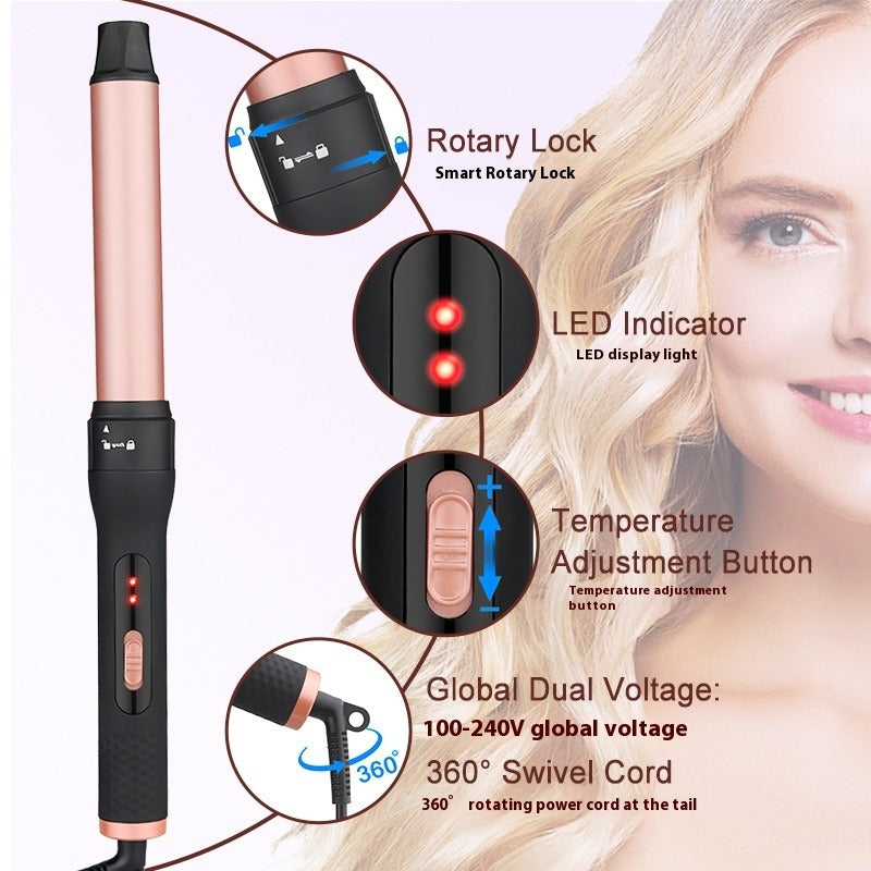 Three-Tube Water Wave Hair Curler | Multi-Adapter Styling Tool Hair Curling Iron Oasis Select