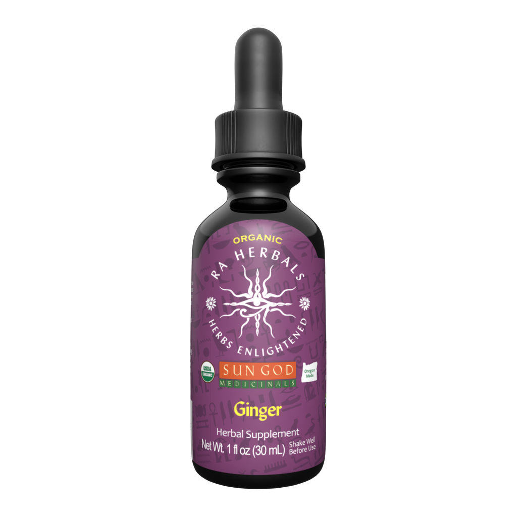 Certified Organic Ginger Tincture | Ra Herbals Herbal Extract Herbal Tincture Oasis Select 1 oz.