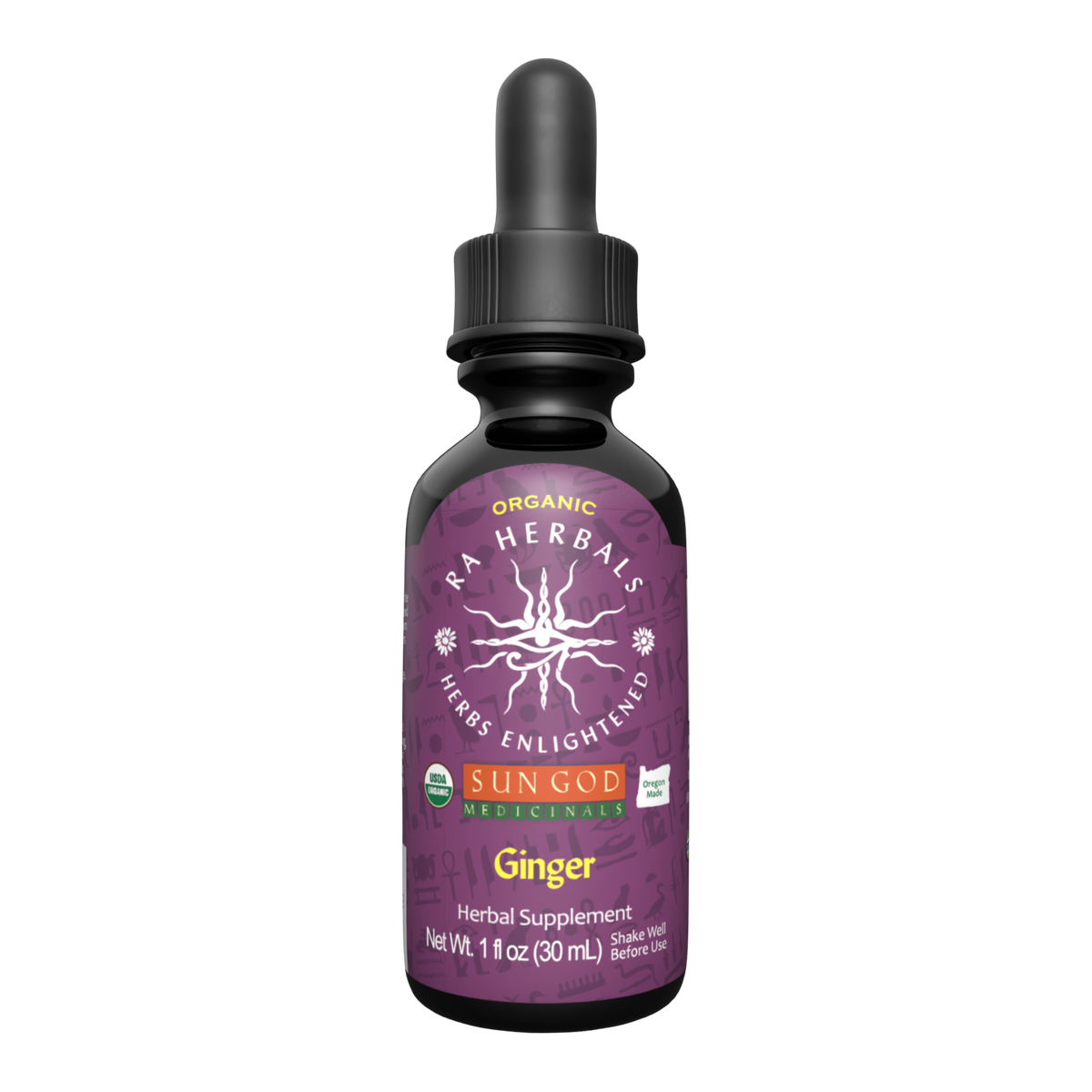 Certified Organic Ginger Tincture | Ra Herbals Herbal Extract Herbal Tincture Oasis Select 1 oz.