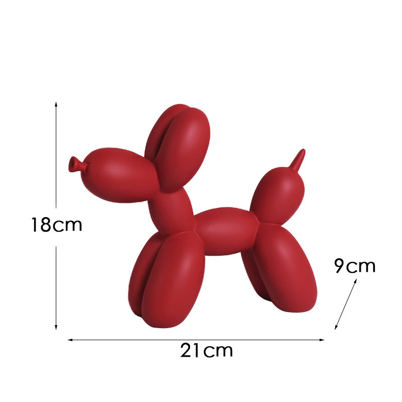 Colorful Balloon Dog Figurine | European Water Transfer Art Decor Decorative Figurine Oasis Select Red
