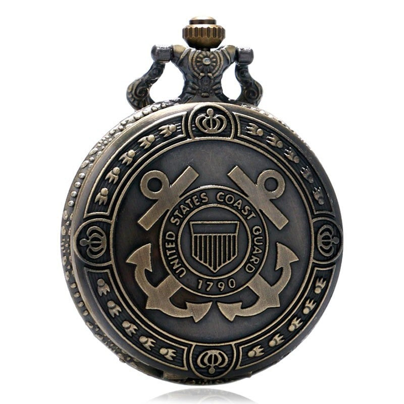 US Coast Guard 1790 Bronze Vintage Pocket Watch | Quartz Pocket Watch Oasis Select
