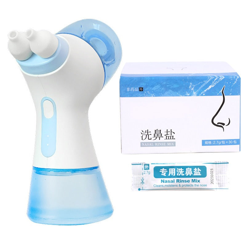 Electric Nasal Irrigator – Adjustable Pulse Saline Rinse System Nasal Irrigator Oasis Select