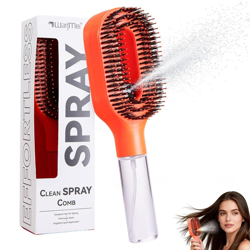 2-in-1 Spray Comb Hairbrush with Scalp Massage & Mist Bottle Spray Comb Hairbrush Oasis Select