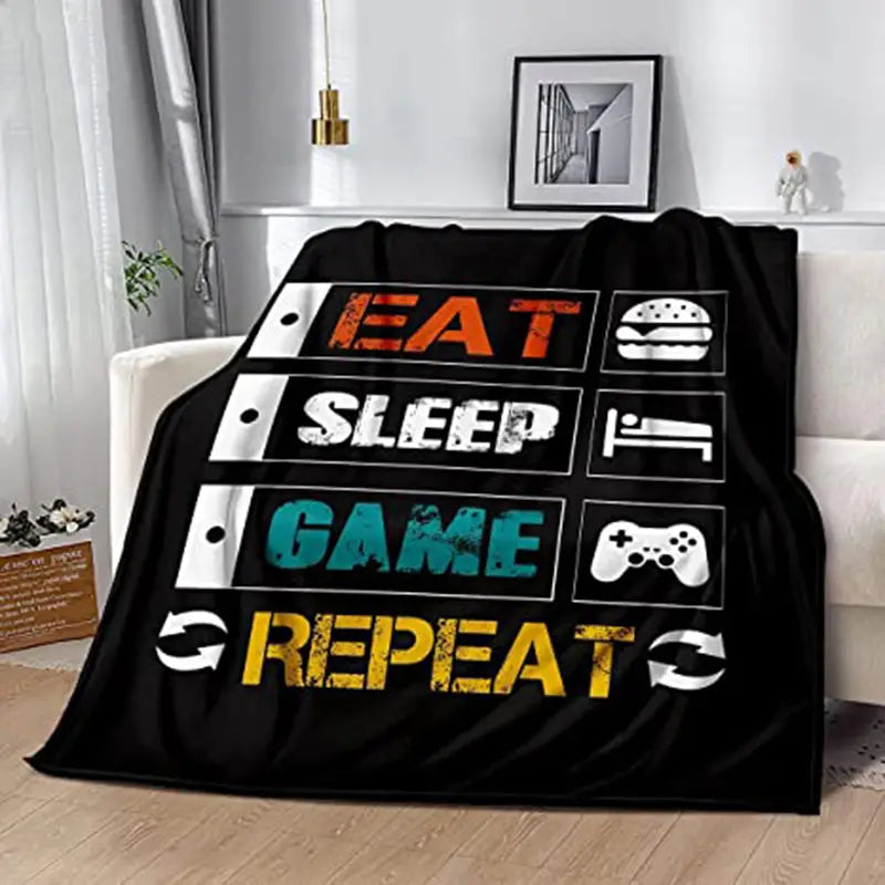 Gamer Blanket – Soft Flannel Throw for Couch & Bedroom Flannel Throw Blanket Oasis Select