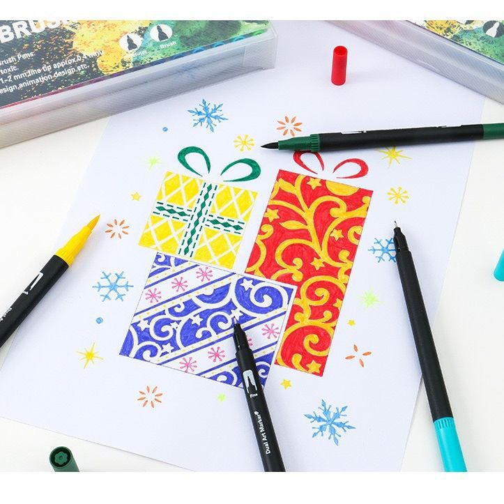 Dual-Head Watercolor Markers 24 Colors – Kids Art Set Watercolor Marker Set Oasis Select