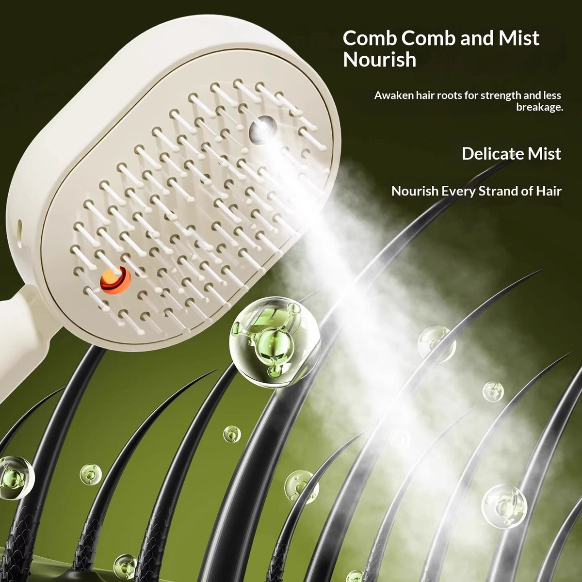 Electric Spray Airbag Massage Comb | USB-C Rechargeable Electric Hair Comb Oasis Select