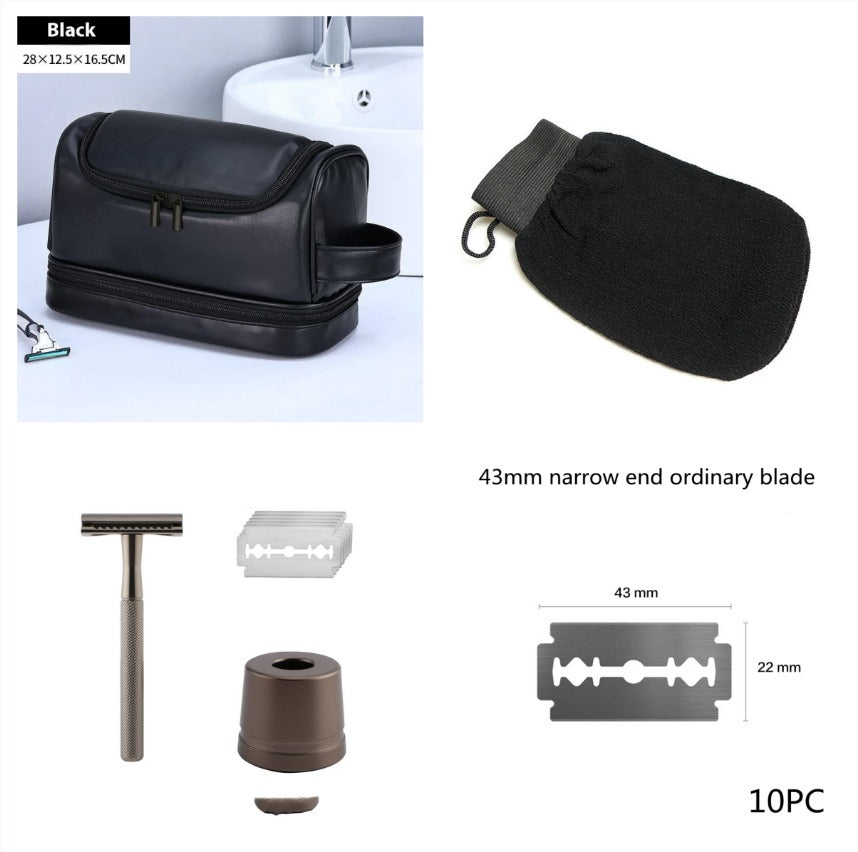 Men's Vintage Metal Safety Razor – Classic Grooming Gift