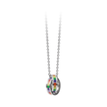 Rainbow Pride Titanium Steel Couple Necklace | Silver 50cm Couple Necklace Oasis Select Silver