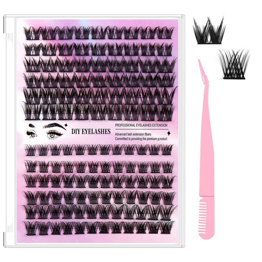 Segmented Fishtail False Eyelashes DIY Lash Kit | Oasis Select False Eyelash Kit Oasis Select Pink Tweezers Style2
