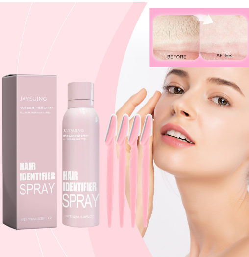 Facial Hair Removal Spray + 4 Eyebrow Trimmers – 100ml Kit Hair Removal Spray Oasis Select