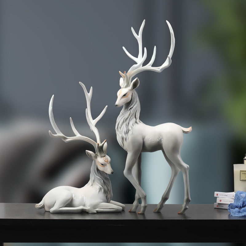 Elegant Resin Deer Figurine | Luxury Home Decor & Gift Decorative Figurine Oasis Select