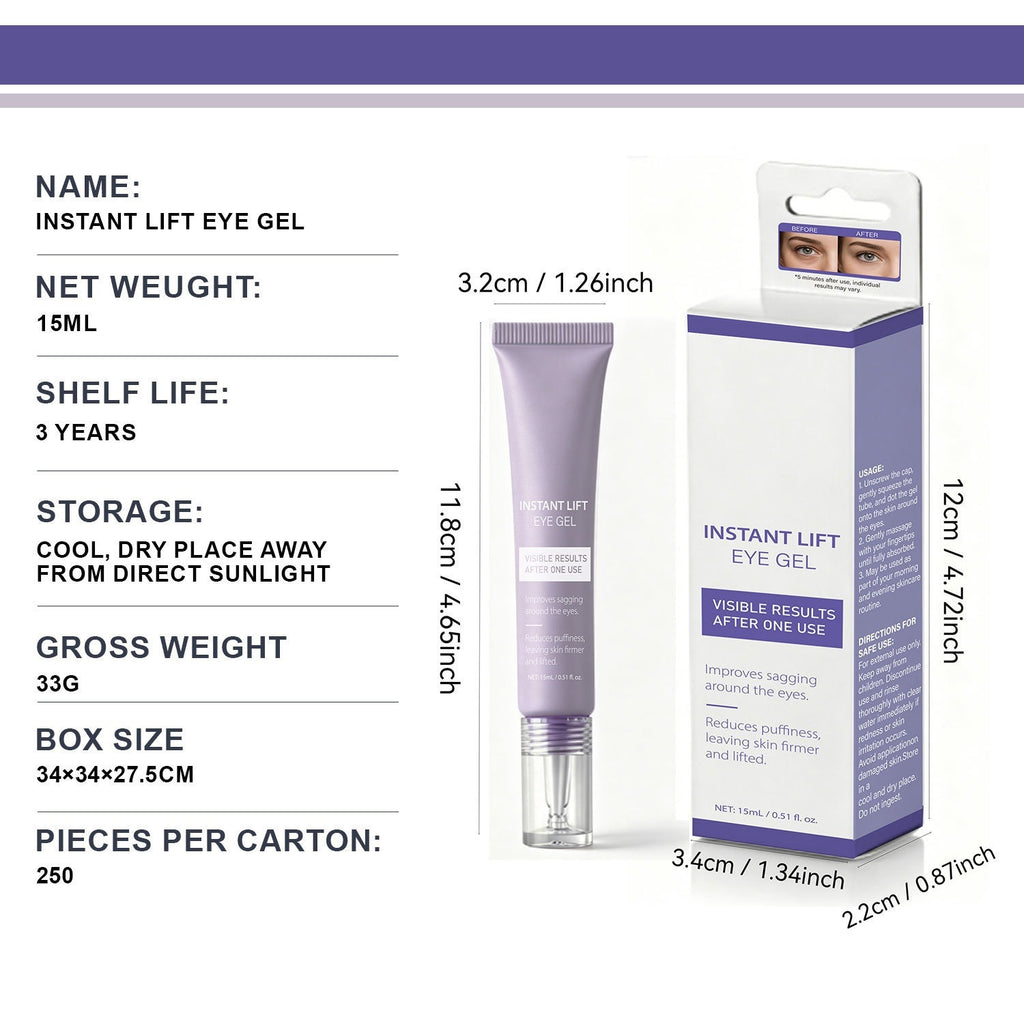 Instant Lifting Eye Cream Gel 15ml – Brighten & Firm Eye Cream Gel Oasis Select