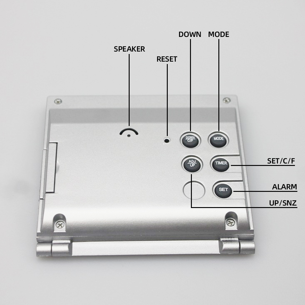 Digital Travel Alarm Clock Foldable LCD Temperature Display Digital Alarm Clock Oasis Select