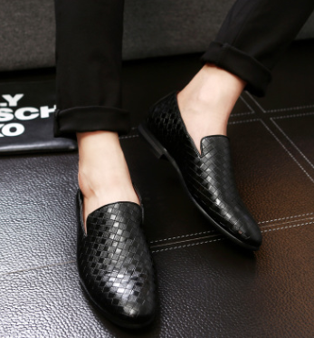 British Men's Leather Loafers | Pointed Toe Microfiber Shoes Men's Leather Loafers Oasis Select 39 Black
