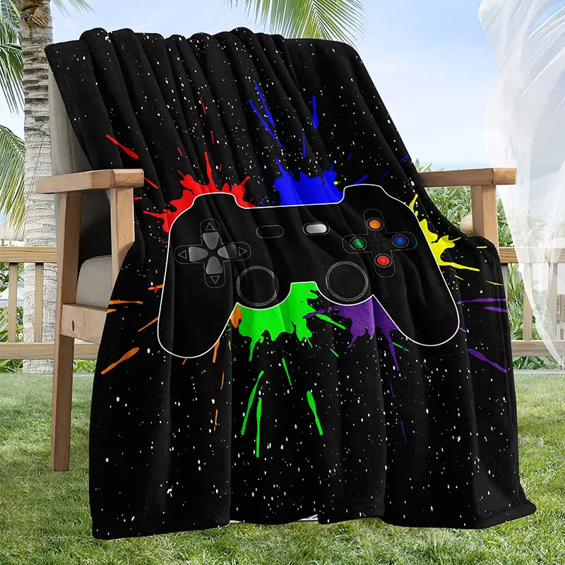 Gamer Blanket – Soft Flannel Throw for Couch & Bedroom Flannel Throw Blanket Oasis Select