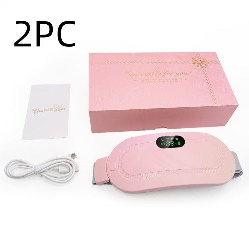 Smart Heating Pad Belt – Warmth & Vibration Massage | USB Heating Massage Belt Oasis Select Pink Gift Box 2PC