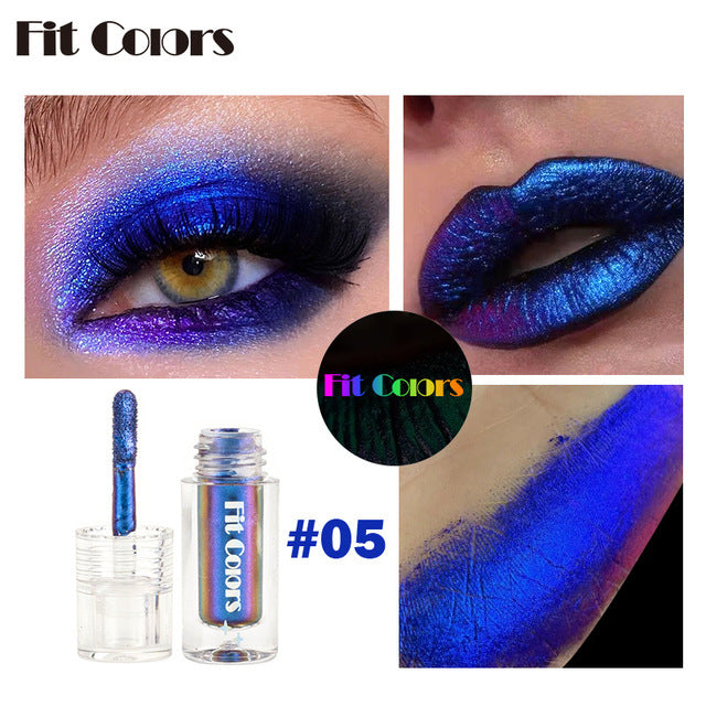 Aurora Multi Chrome Liquid Eyeshadow Pigments – 6 Shades Liquid Eyeshadow Pigment Oasis Select Deep Blue