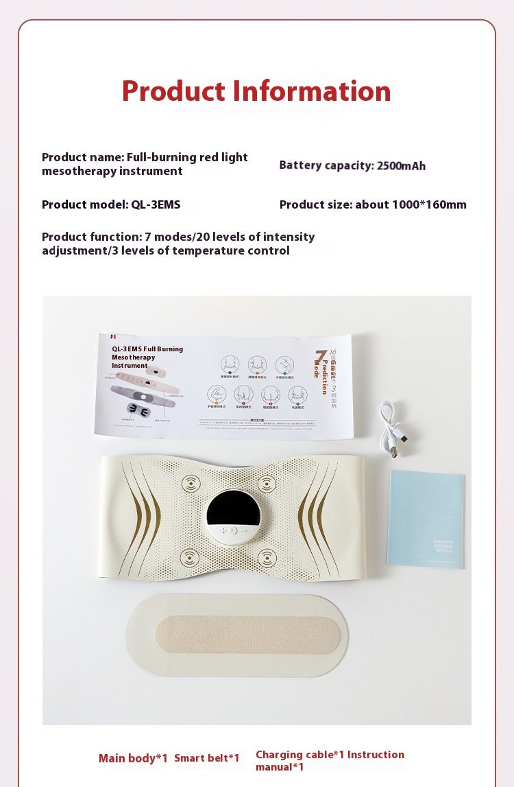 Rechargeable Microcurrent Massage Belt | 4 Intensity Levels Microcurrent Massage Belt Oasis Select
