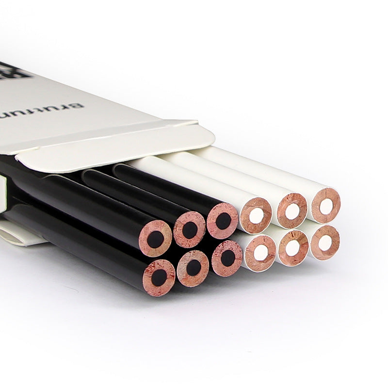 12-Piece Oil-Based Double Color Pencils Set | Black & White Colored Pencil Set Oasis Select