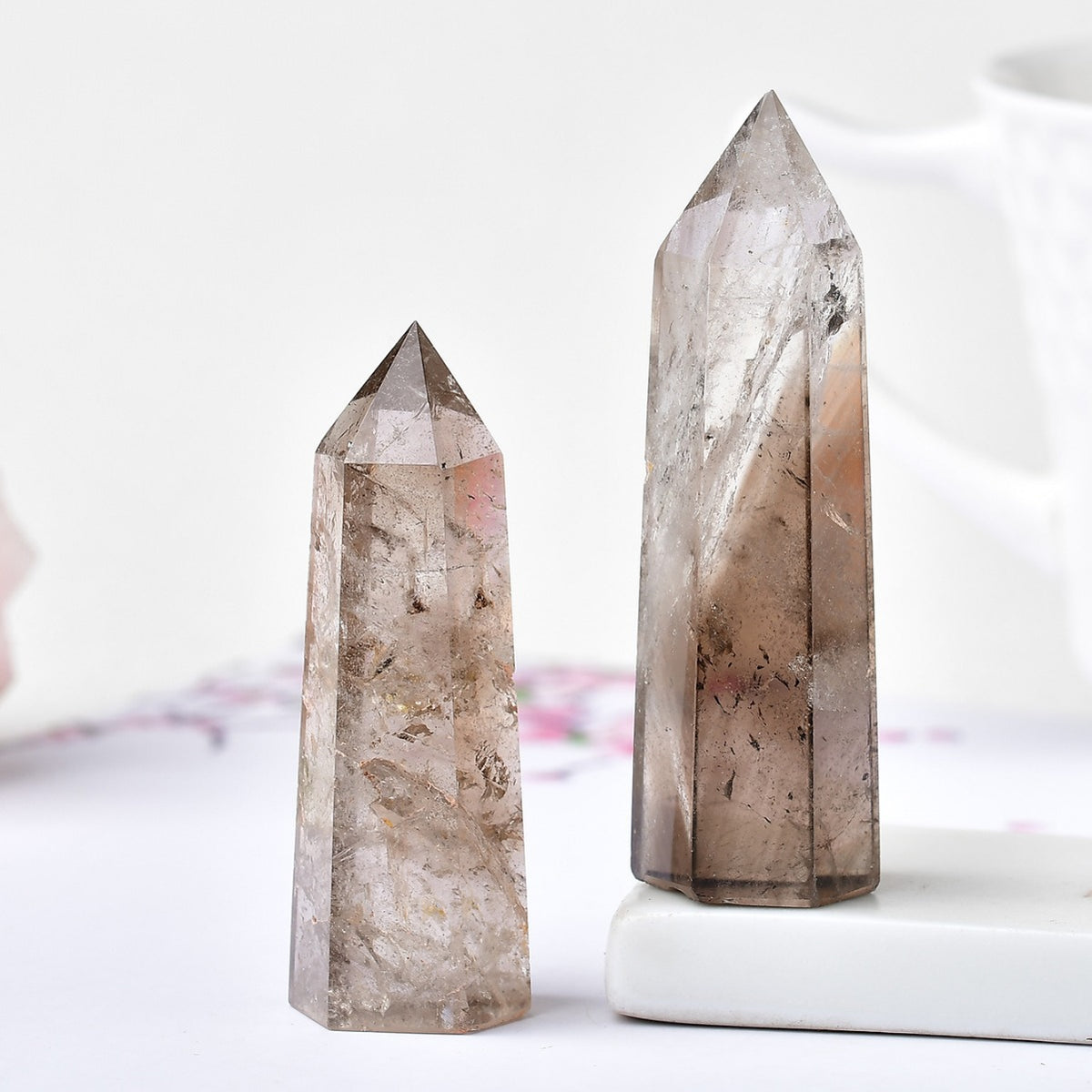 Natural Tea Quartz Crystal Stone – Polished Home & Office Decor Crystal Decor Stone Oasis Select