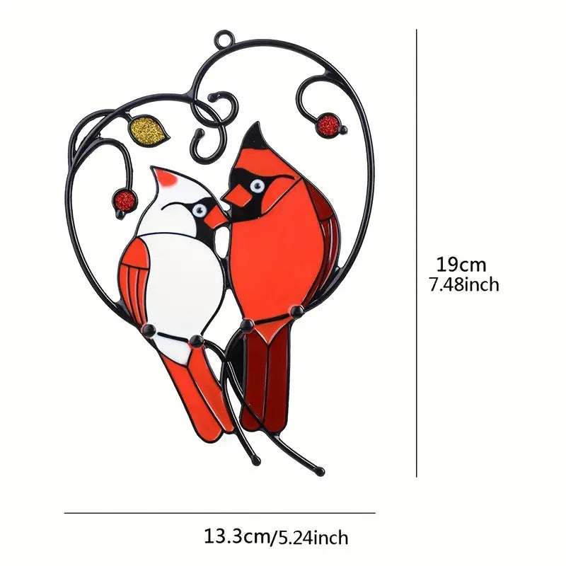 Colorful Metal Bird Pendant Ornament | Home Decor Gift Decorative Bird Ornament Oasis Select