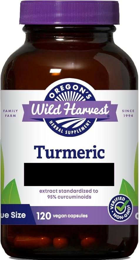 Oregon's Wild Harvest Turmeric 120 Vegan Capsules