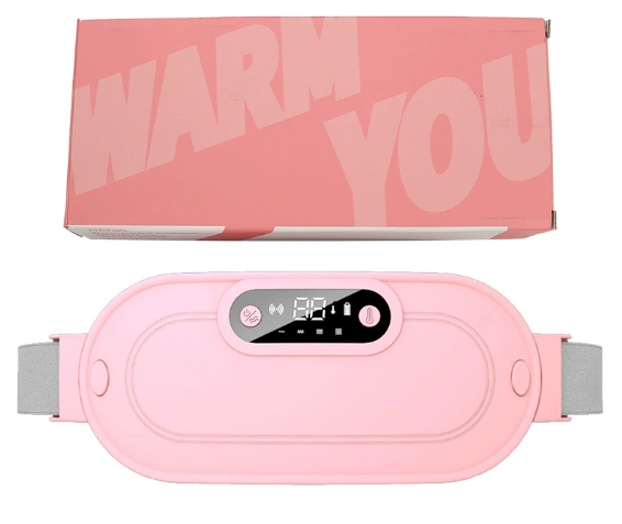 Warming Massage Belt for Women – Wearable Heated Belly Wrap Warming Massage Belt Oasis Select New Pink