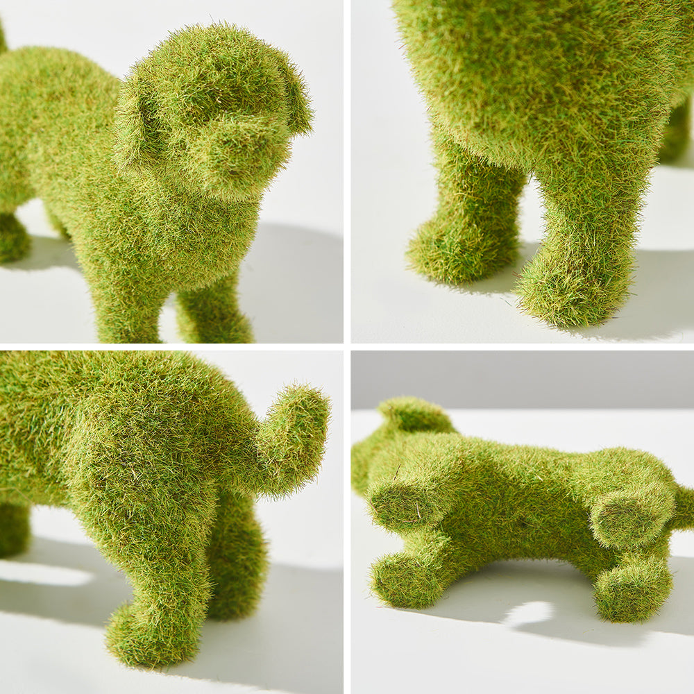 Kawaii Puppy Resin Figurines – Cute Animal Garden Statues Resin Animal Figurine Oasis Select
