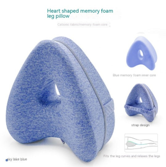 Heart-Shaped Memory Foam Leg Pillow | Better Sleep Support Memory Foam Leg Pillow Oasis Select Heart shaped Tianhu Blue 25x23x13cm