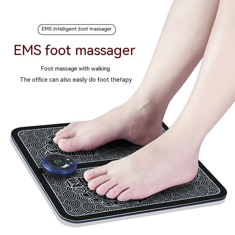 EMS Foot Massager Pad – 8 Modes, 19 Levels, USB Rechargeable EMS Foot Massager Oasis Select
