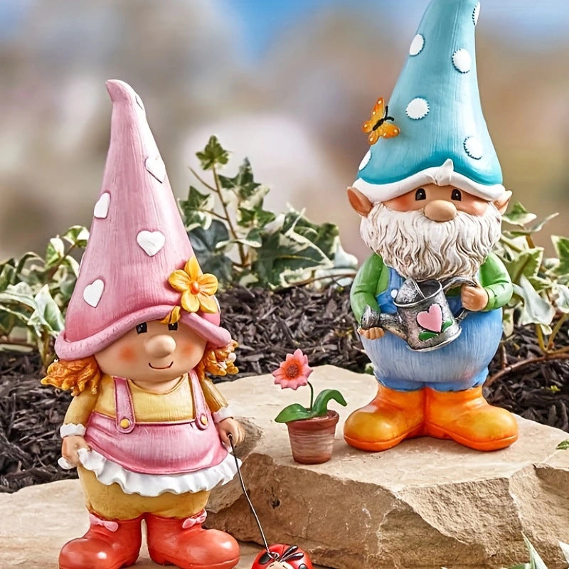 Garden Gnome Statue – Resin Tabletop & Home Décor | 22cm Garden Gnome Figurine Oasis Select