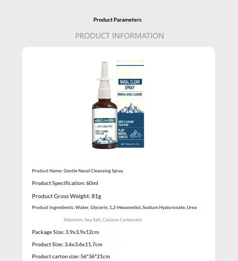 Gentle Moisturizing Nasal Spray 60ml – Daily Nose Care Nasal Spray Oasis Select