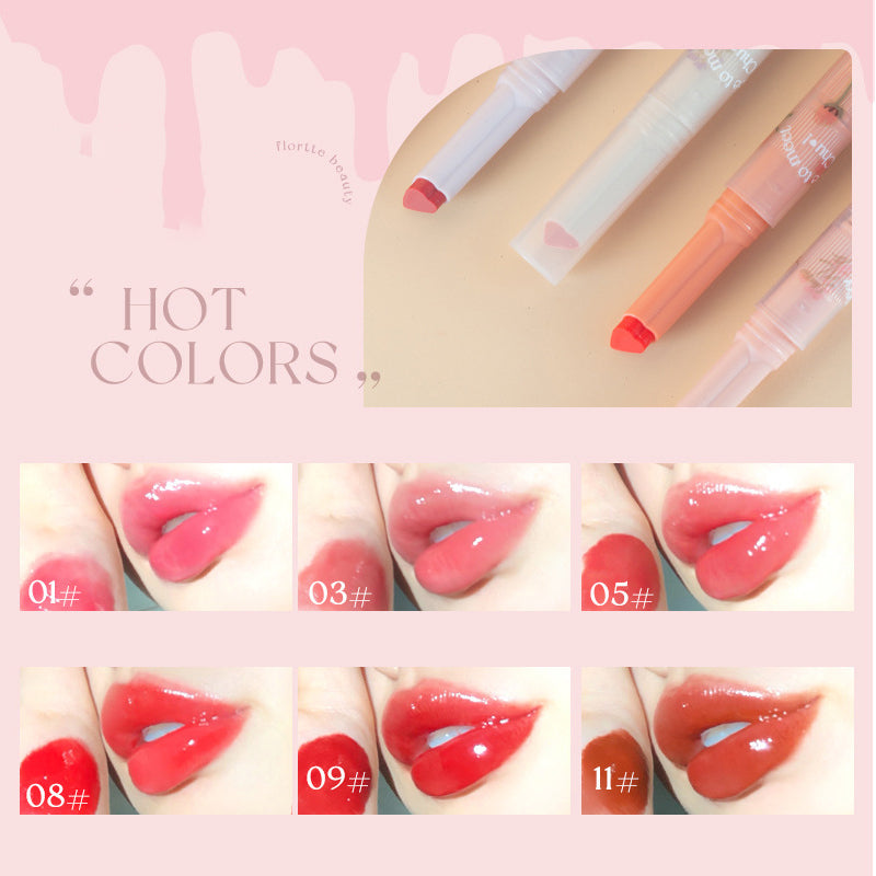 FLORTTE First Kiss Love Stick Lipstick Pen with Mirror Lipstick Pen Oasis Select