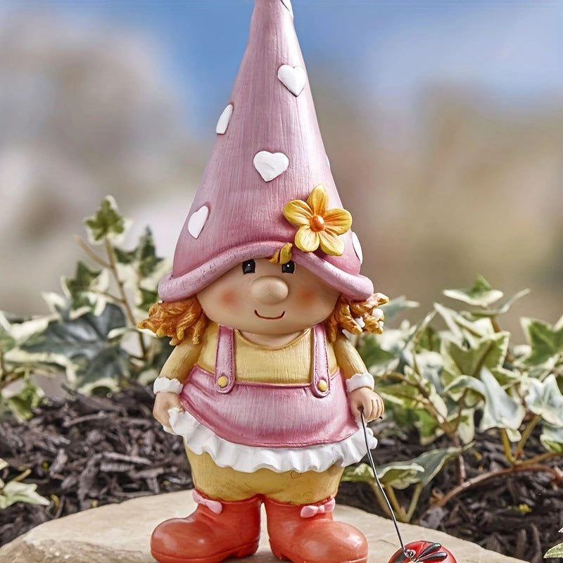 Garden Gnome Statue – Resin Tabletop & Home Décor | 22cm Garden Gnome Figurine Oasis Select