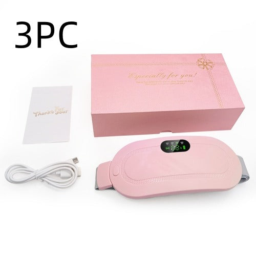 Smart Heating Pad Belt – Warmth & Vibration Massage | USB Heating Massage Belt Oasis Select Pink Gift Box 3PC