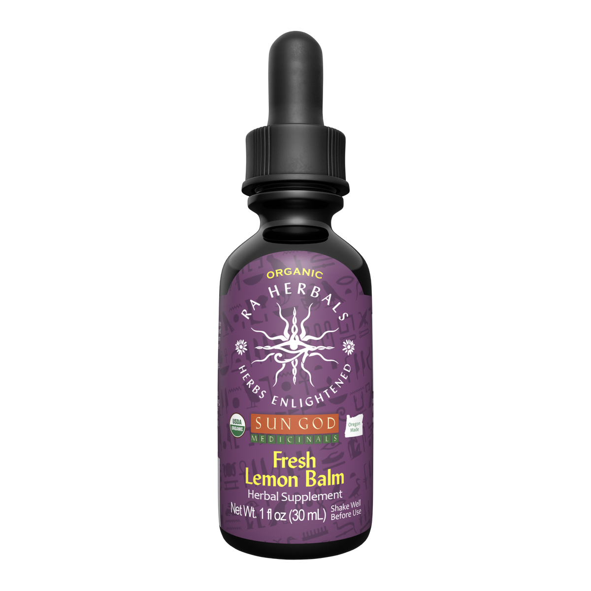 Organic Lemon Balm Tincture | Ra Herbals Fresh Herb Extract Herbal Tincture Oasis Select 1 oz.