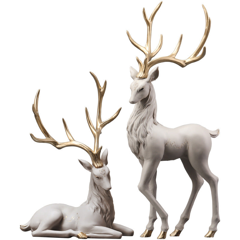 Elegant Resin Deer Figurine | Luxury Home Decor & Gift Decorative Figurine Oasis Select