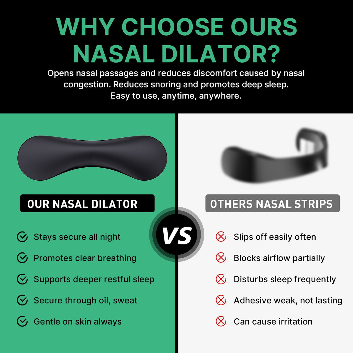 Silicone Nasal Dilator Strip | Nasal Expander for Better Airflow Nasal Dilator Strip Oasis Select
