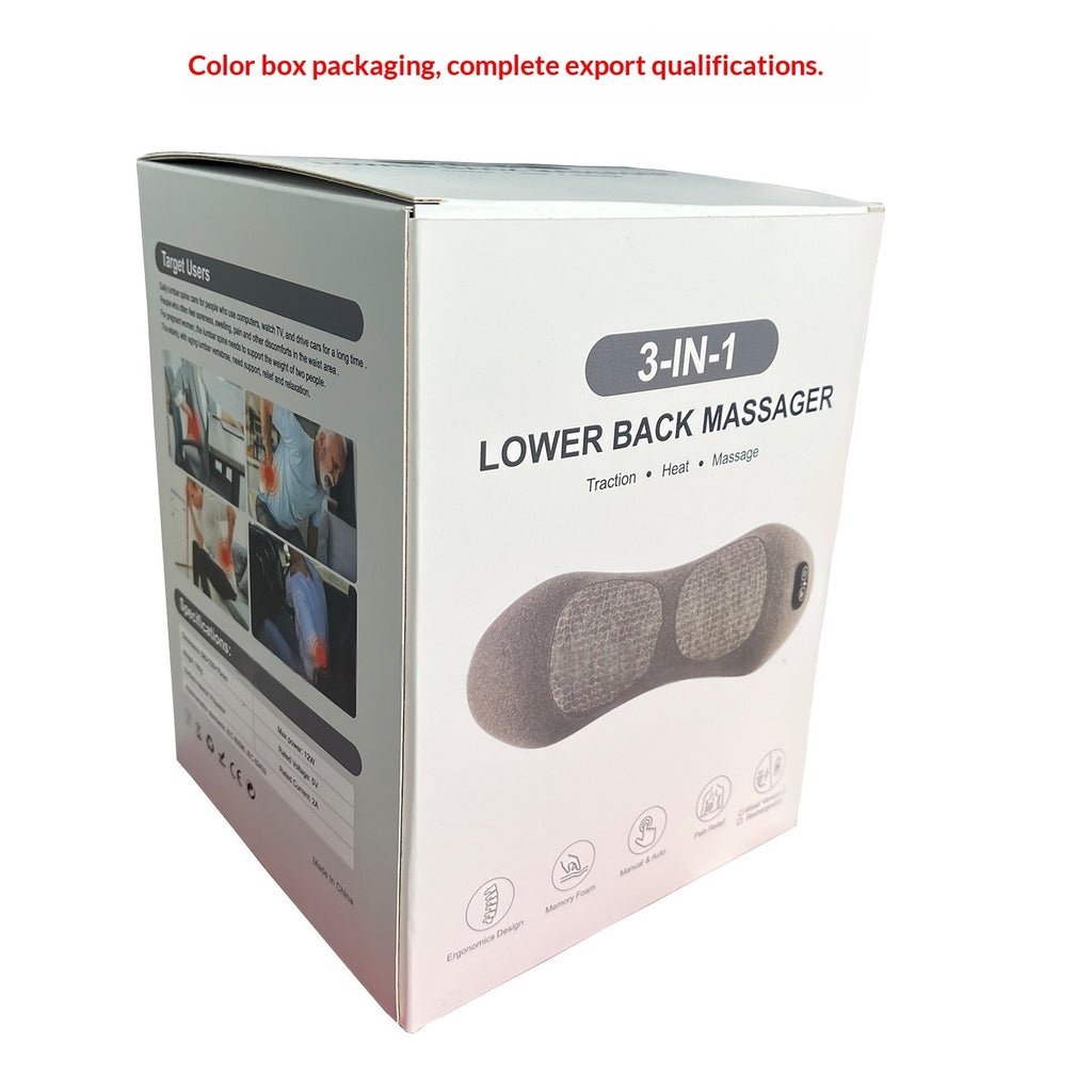 Electric Airbag Lumbar Support Cushion with Massage | Memory Foam Lumbar Support Cushion Oasis Select