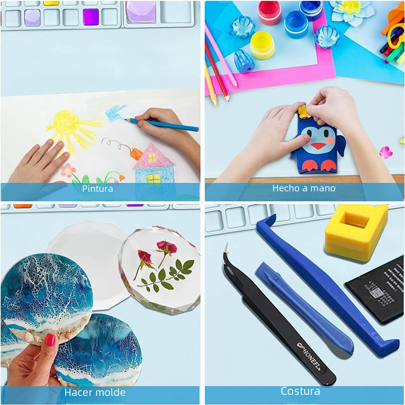Silicone Drawing Mat for Kids with Palette & Brushes Kids Art Mat Oasis Select