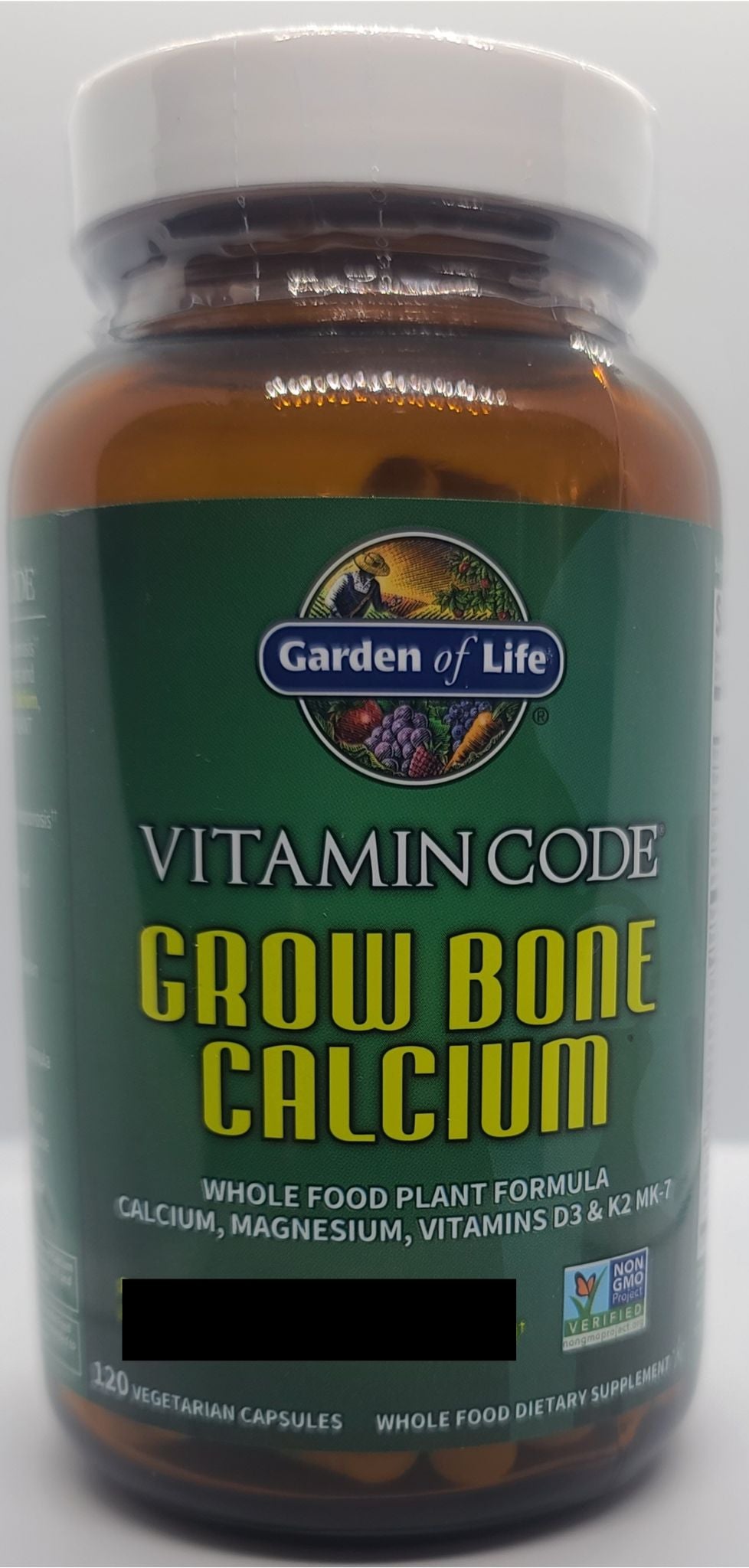 Garden of Life Vitamin Code Grow Bone Calcium 120 Vegetarian Capsules