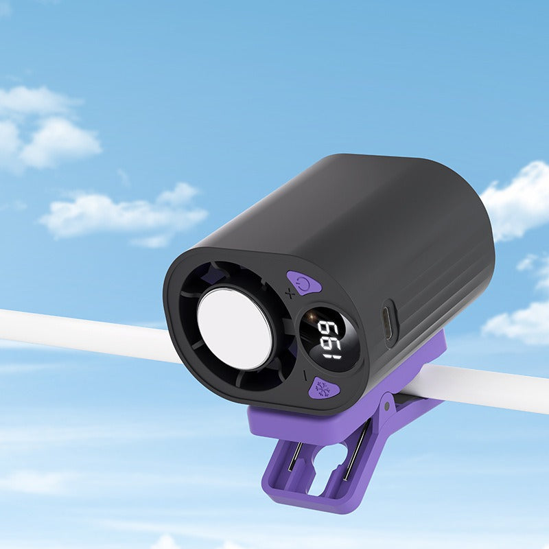 USB Rechargeable Outdoor Clip Fan – Ice-Pack Cooling Portable Clip Fan Oasis Select Black-Cooling Model One Size