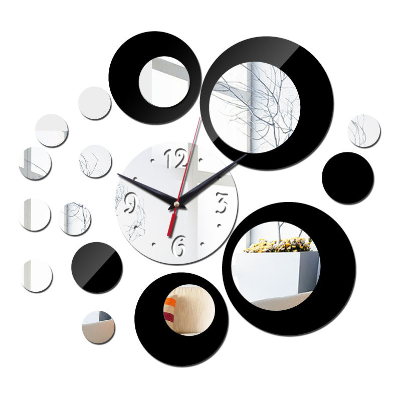 DIY 3D Acrylic Mirror Wall Clock – Modern European Style Decorative Wall Clock Oasis Select