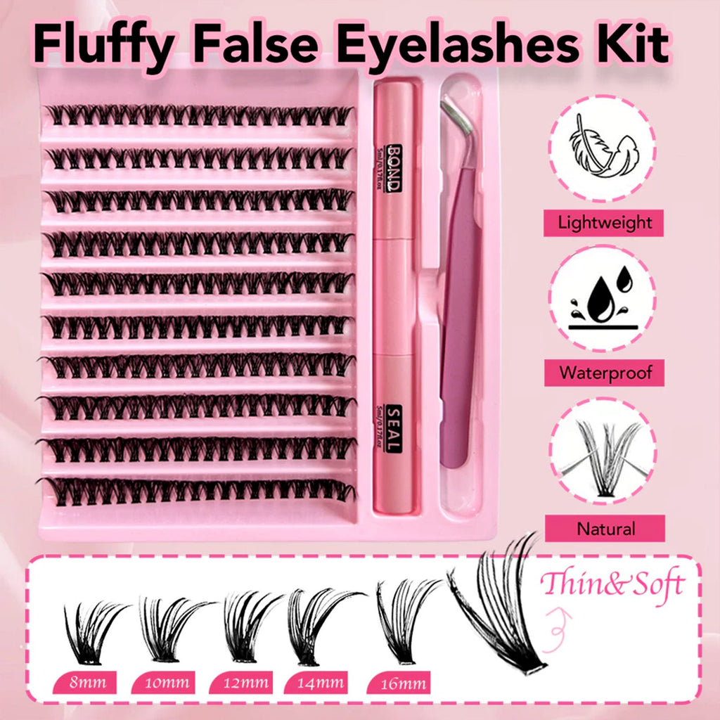 60-Pack Thick False Eyelashes | Glue-Free Voluminous Lash Set False Eyelashes Set Oasis Select