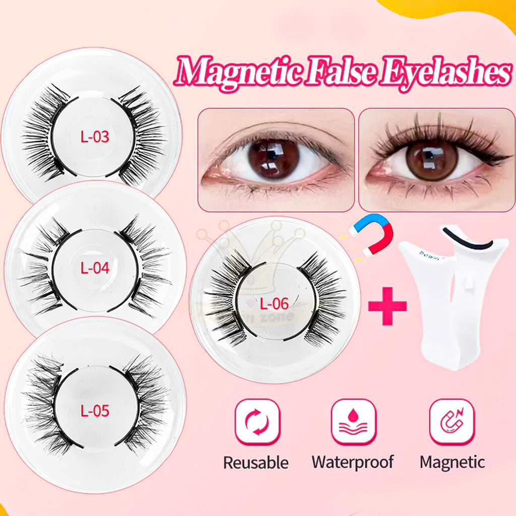 60-Pack Thick False Eyelashes | Glue-Free Voluminous Lash Set False Eyelashes Set Oasis Select