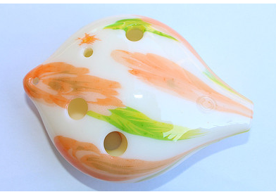 6-Hole Alto Ocarina | Eco-Friendly Resin, Multiple Designs Alto Ocarina Oasis Select Small yellow flower 6