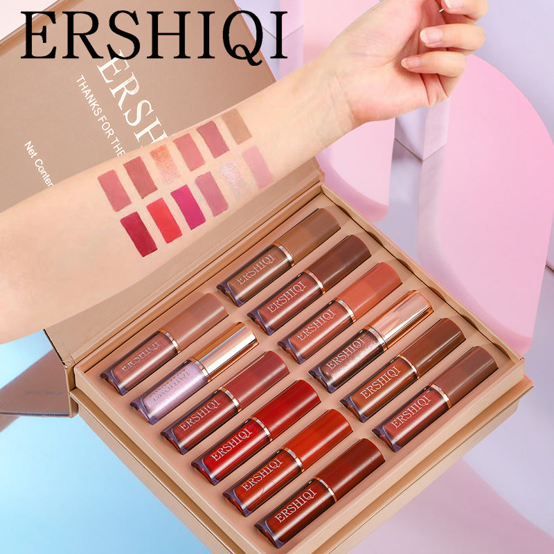 12-Piece Velvet Matte Moisturizing Lipstick Gift Set Lipstick Gift Set Oasis Select