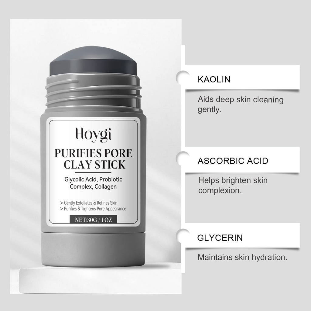 Pore Cleansing Mud Mask Stick – Kaolin, Vitamin C & Collagen Clay Face Mask Oasis Select